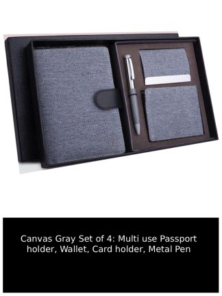 Canvas Gray Set of 4