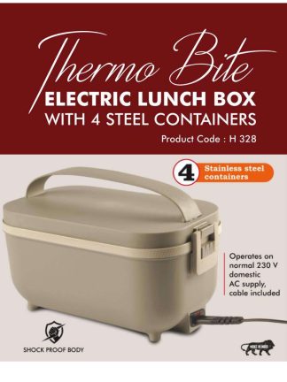 ThermoBite: Electric Lunch Box with 4 Steel Containers