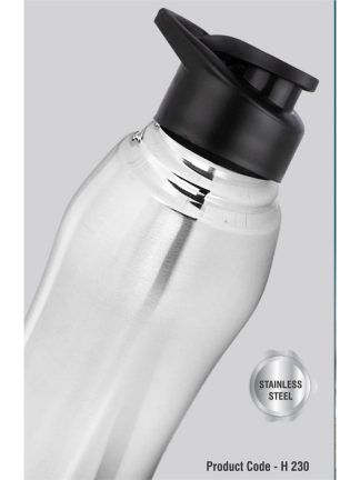 Curvy steel bottle Natural