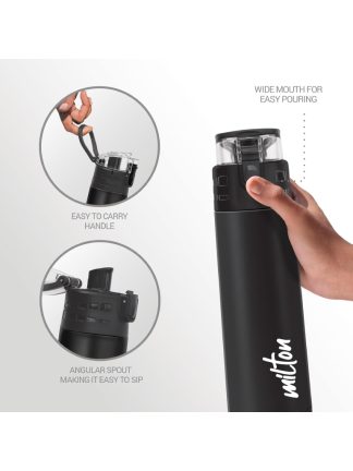 Atlantis Thermosteel Water Bottle (Milton) – Black