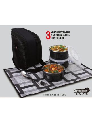 PIK-KIT mini: Lunch box combo with 3 Microwaveable SS containers