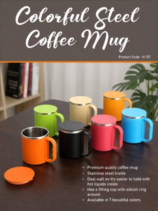 Colorful SS coffee mug (with box)