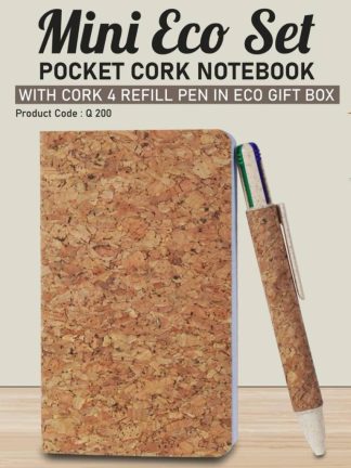 Mini Eco Set: Pocket Cork notebook with Cork 4 refill pen